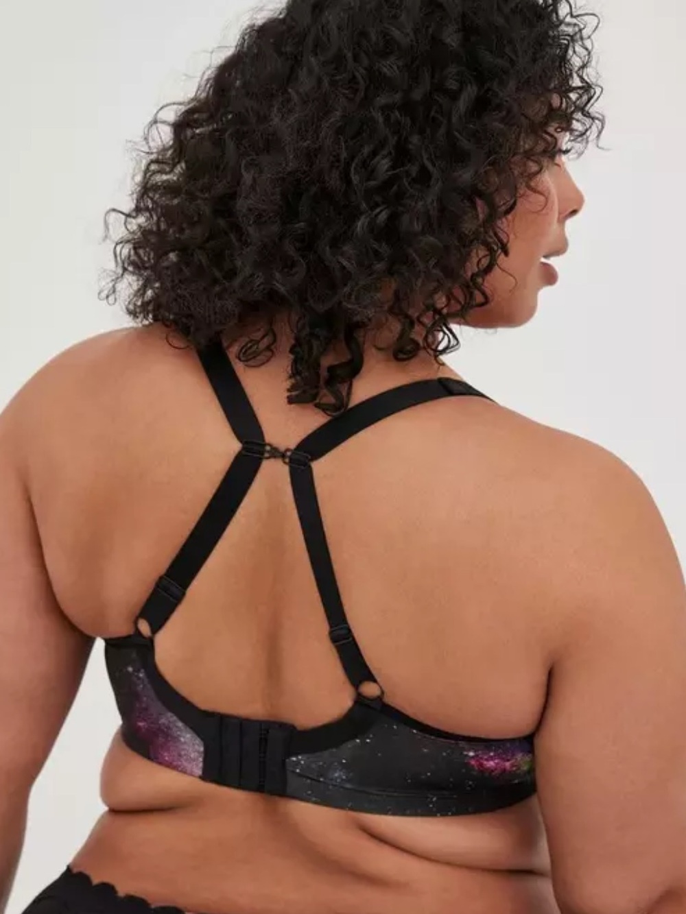 Torrid Mid Impact Underwire Sports Bra Bright Galaxy Neon Print Size 46C 46B - Picture 2 of 13